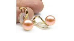 Boucles D'oreilles Clip Or Jaune Et Perles De Culture -Maria || Simplicity Soldes ea041 2 3