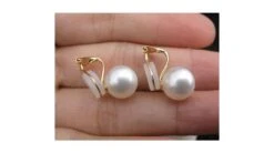 Boucles D'oreilles Clip Or Jaune Et Perles De Culture -Maria || Simplicity Soldes ea041 3