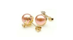 Boucles Oreilles Chapeau Demoiselle - Or Jaune, Perles Et Diamants -Maria || Simplicity Soldes ea047 1 3