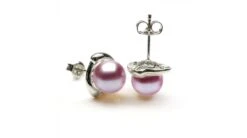 Boucles D'oreilles Style Classique - Perles De Culture, Or Blanc -Maria || Simplicity Soldes ea048 3 3