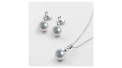 Pendants Oreilles Miya. Perles Akoya Japon. Or Blanc, Diamants -Maria || Simplicity Soldes eaaw021 1