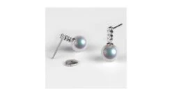 Pendants Oreilles Miya. Perles Akoya Japon. Or Blanc, Diamants -Maria || Simplicity Soldes eaaw021 9