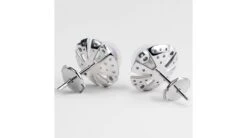 Boucles Oreilles Fleur Luxe. Perles Akoya, Or Blanc, Diamants -Maria || Simplicity Soldes eaaw026 2