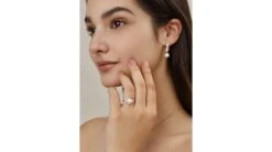 Boucles Oreilles Symphonie Nuptiale. Pendants Or Blanc, Diamants, Perles Akoya -Maria || Simplicity Soldes eaaw053 4 1