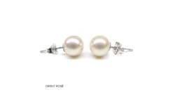 Hera Clou Oreille Or Blanc. Boucles Perles De Chine. Perle 8/9mm -Maria || Simplicity Soldes eaw025 2 1