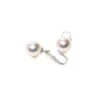 Crochets D'oreilles En Or Blanc - Perles De Culture Blanches