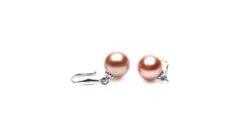 Demeter Crochets Boucles D'oreilles Or Blanc - Perles De Chine 8/9mm, AAA