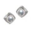 Boucles Oreilles Fukiyose Or Blank Perles Akoya Diamants