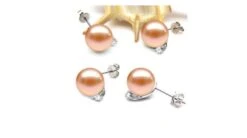 Boucles Oreilles Perles Et Puces Diamants. Or Blanc -Maria || Simplicity Soldes eaw043 2 2