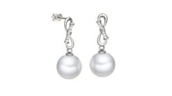 Boucles D'oreilles Bamboo - Pendants Oreilles Perles & Or Blanc