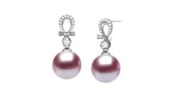 Boucles D'oreilles Bambou. Or Blanc, Perles Et Diamants -Maria || Simplicity Soldes eaw045 1 1 1