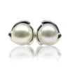Boucles D'oreilles Style Classique - Perles De Culture, Or Blanc