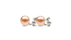 Boucles D'oreilles Perles De Chine. Disque D'or Blanc, Chaînette -Maria || Simplicity Soldes eaw049 2 2
