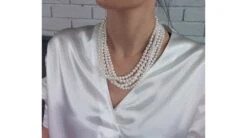 Collier Pierrot I 5 Rangs De Perles Blanches 5/8mm AAA -Maria || Simplicity Soldes fnp071 4