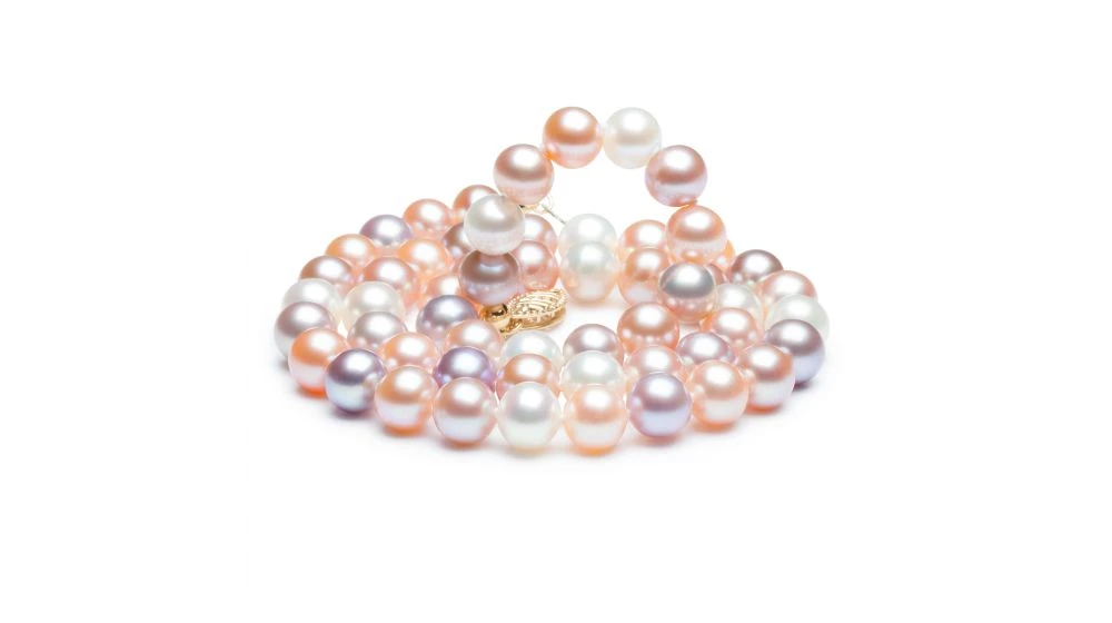 Collier De Perles Multicolores - Collier Perles Eau Douce - 6.5/7mm 3 Collier De Perles Multicolores - Collier Perles Eau Douce - 6.5/7mm – Image 3