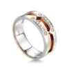 Ford Bague Homme Histoire D'or Contemporaine - 2 Ors - Diamant