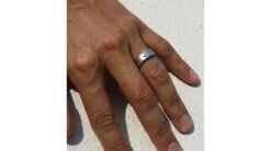 Bague Or Blanc Hommes - Solitaire Diamant Homme Moderne -Maria || Simplicity Soldes hb029 4