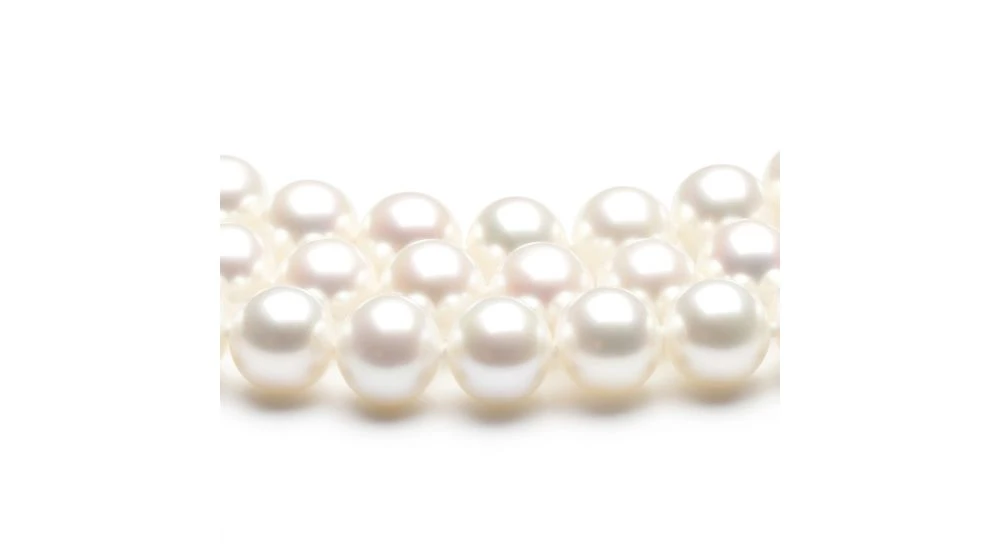 Collier 3 Rangs - Collier Triple Fil Perles Blanches - 7/7.5mm - AAA 4 Collier 3 Rangs - Collier Triple Fil Perles Blanches - 7/7.5mm - AAA – Image 4