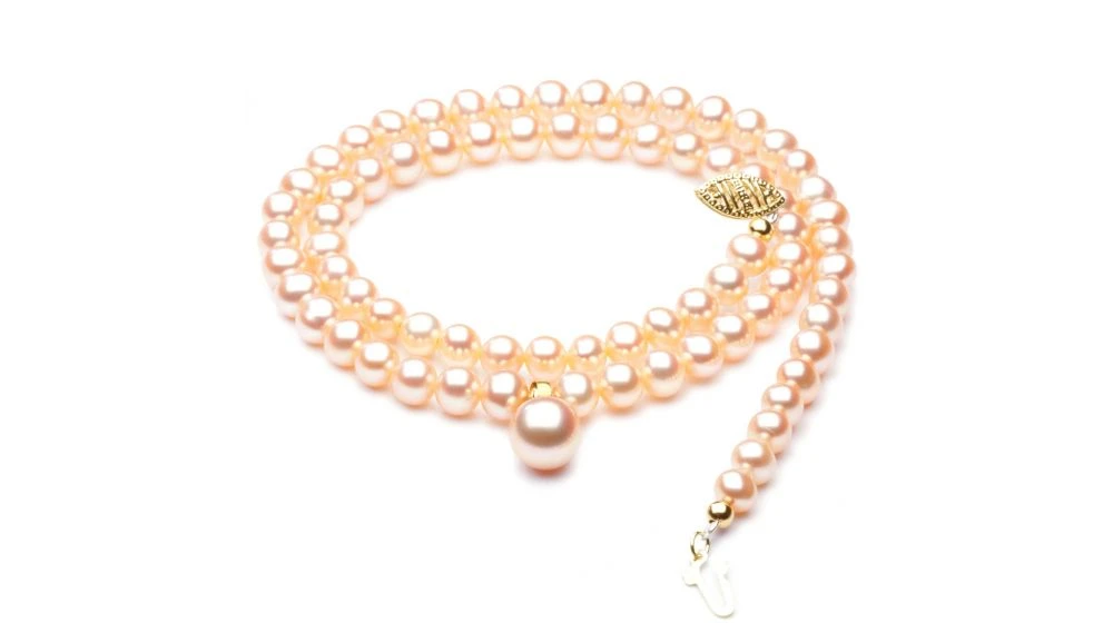 Collier Lyrique En Perles D'Eau Douce Roses AAA | Gemperles 2 Collier Lyrique En Perles D'Eau Douce Roses AAA | Gemperles – Image 2