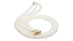 Collier Perles 3 Rangs Mariage. Perle Blanche 5/5.5mm -Maria || Simplicity Soldes np037 3 2