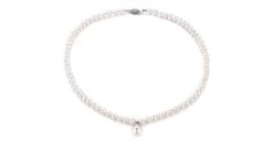 Opera Collier Pendentif Opéra I Perles Blanches Mariage