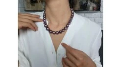 Collier Perles De Culture Lavande. AA+/AAA, 12/15mm I Arletty -Maria || Simplicity Soldes np039 2