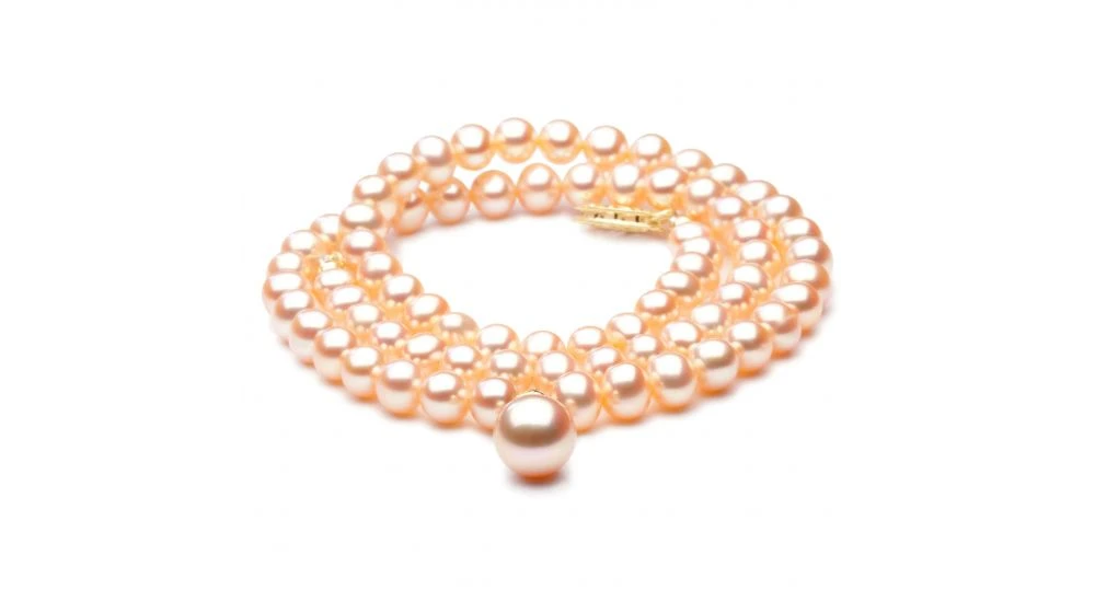 Collier Lyrique En Perles D'Eau Douce Roses AAA | Gemperles 1 Collier Lyrique En Perles D'Eau Douce Roses AAA | Gemperles