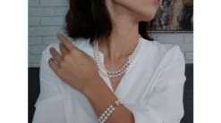 Collier Double Rang Perle Akoya Blanche. 7/7.5mm, AAA I Suki -Maria || Simplicity Soldes npa003 2 4 1