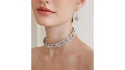 Collier Géométria Préciosa, Or Blanc Diamant Et Perle Akoya Du Japon