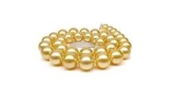 Collier Grosses Perles D'Australie Dorées - Perles Rares 11/13mm