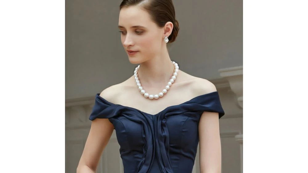 Collier Marie Antoinette Haute Joaillerie. Perles D'Australie Blanches 15/17mm 2 Collier Marie Antoinette Haute Joaillerie. Perles D'Australie Blanches 15/17mm – Image 2