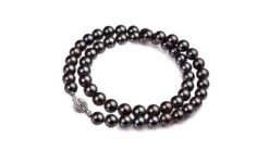 Collier Perles Akoya Noires - Perle Japonaise Noire - 6/6.5mm