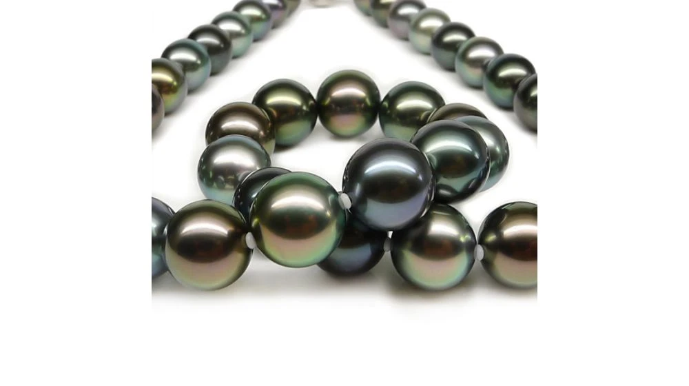 Collier Perles Tahiti Multicolores. Perles Luxe Polynésie Française 2 Collier Perles Tahiti Multicolores. Perles Luxe Polynésie Française – Image 2