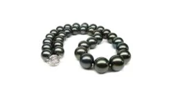Collier En Perles Noires De Tahiti - 12/14.5mm, AAB