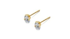 Puces Diamants 0.10ct. Or Jaune. Carat Personnalisable -Maria || Simplicity Soldes ody015 2