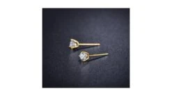 Puces Diamants 0.10ct. Or Jaune. Carat Personnalisable -Maria || Simplicity Soldes ody015 4