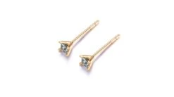 Puces Diamants Taille Princesse 0.20ct. Or Jaune. Personnalisable -Maria || Simplicity Soldes ody019 2