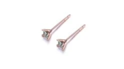 Puces Diamants Taille Princesse 0.20ct. Or Rose. Personnalisable -Maria || Simplicity Soldes ord019 2