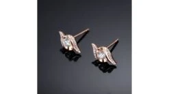 Maria Boucles D'oreilles Pendantes. Or Rose Diamants. Carat Personnalisable -Maria || Simplicity Soldes ord020 1 1