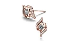 Maria Boucles D'oreilles Pendantes. Or Rose Diamants. Carat Personnalisable -Maria || Simplicity Soldes ord020 6