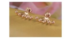 Puces Et Pendants Or Rose Diamants. Tentacules -Maria || Simplicity Soldes ord024 6