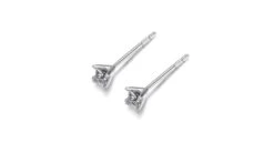 Puces Diamants Taille Princesse 0.20ct. Or Blanc. Personnalisable -Maria || Simplicity Soldes owd019 2