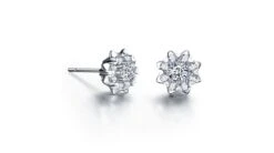 Boucles D'oreilles Meravigliosa. Or Blanc, Diamants 0.26ct