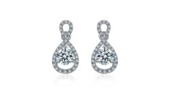 Boucles D'oreilles - Boucle Diamant Or Blanc 18cts