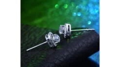 MARINA Boucles Oreilles Diamants 0.60ct. Or Blanc. Coeur -Maria || Simplicity Soldes owd036 7
