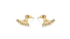 Puces Et Pendants Or Jaune Diamants. Tentacules -Maria || Simplicity Soldes oyd024 3