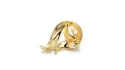 Pendentif Douce Végétale - Perle Dorée - Or Jaune, Diamants -Maria || Simplicity Soldes pap046 3