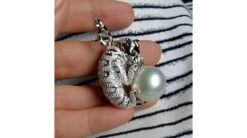 Pendentif Chat - Perle D'Australie, Or, Diamants - Kingdom Of Animals -Maria || Simplicity Soldes pap072 5