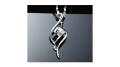 Pendentif Byzantin - Solitaire Or Blanc - Diamant Demi-clos 0.08ct -Maria || Simplicity Soldes pdw046 4