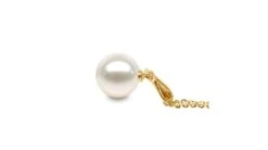 Pendentif Hainan Or Jaune Et Perle - En Forme De Tige - Diamant -Maria || Simplicity Soldes pdy019 3